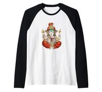 Ganesh Indù divinità Signore Ganesha Maglia con Maniche Raglan