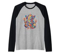 Ganesh Simbolo Yoga Indù Elefante Dio Ganesha Puja Maglia con Maniche Raglan