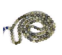 Ganesha Arts Mala in labradolite diamantata da 8 mm - Collana in cristallo Mala 108 perline Jaap Mala, 0, legno, senza pietra preziosa, 0, Legno, Nessuna pietra preziosa