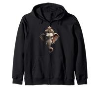 Ganesha Head Hindu Dio Art Felpa con Cappuccio
