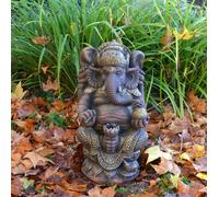 Ganesha la Divina Statua in Pietra 60 cm 57 kg Oro Cemento Bianco Antigelo