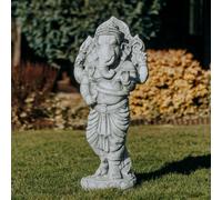 Ganesha la Divina Statua in Pietra 99 cm 74 kg Grigio Cemento Bianco Antigelo