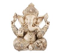 Ganesha - Statuetta elefante Statua Buddha Scultura India Ganesh Ganpati Modello Tavolo Ufficio Fortunato Ricchezza Arte Figura per la Casa