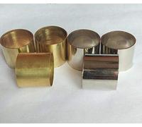 Ganga Nautical Lotto di 6 collari in ottone massiccio e argento con puntali ad anello, bastoni da passeggio, accessori di ricambio per bastoni di legno, canna da passeggio