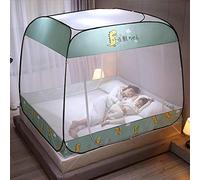 Gangkun Mosquito Net 1.5m / 1.8m 2m Bed, No Need to Install Zipper Three-Door Square Top yurt, Full Bottom Anti-Fall High Mosquito Net-[Full Bottom] Little Dinosaur_1.8 * 2.2m Bed