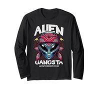 Gangsta Alien Bandana Loyalty Respect Power Maglia a Manica