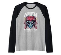 Gangsta Alien Bandana Loyalty Respect Power Maglia con Maniche Raglan
