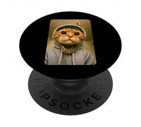 Gangsta Kitty Gangster Cat Meme Funny Cats Gang Humor PopSockets PopGrip Adesivo