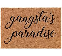 Gangsta'S Paradise Divertente (Piccolo 24" X 16") Zerbinoretrozerbini Di Benvenutoasciugatura Rapidatappeto Bagnocasaesterniporta40 X 60Cm