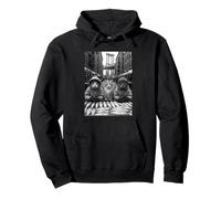 Gangster Cats Selling Fish Funny Street Cat Gang Kitten Felpa con Cappuccio
