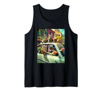 Gangster Cats Street Cat Gang in Auto Meme The Meowfia Crime Canotta