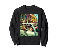 Gangster Cats Street Cat Gang in Auto Meme The Meowfia Crime Felpa