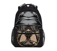Gangster Smoking Pitbull Zaini College School Book Bag Viaggi Escursionismo Campeggio Daypack