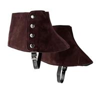 Gangster Spats 20s Stivali In Pelle Da Uomo Snap Spats Stile Vintage Dapper Uomini Ghette Spats Accessori Costume, Marrone, Large