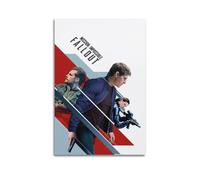 GANGSUQD Mission Impossible Fallout Poster vintage su tela artistica da parete con musica e film, decorazione per soggiorno e camera da letto, 40 x 60 cm, senza cornice