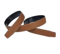 GANGTU H Cintura di ricambio in pelle bovina pieno fiore senza fibbia 32mm marrone in vita 36 pollici