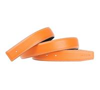GANGTU H Cinture in pelle di mucca pieno fiore Sostituzione Cinturino senza Fibbia 32mm larghezza Arancione