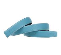 GANGTU H Cinture in pelle di mucca pieno fiore Sostituzione Cinturino senza Fibbia 32mm larghezza Blu Chiaro