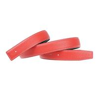 GANGTU H Cinture in pelle di mucca pieno fiore Sostituzione Cinturino senza Fibbia 32mm larghezza Rosso