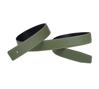 GANGTU H Cinture in pelle di mucca pieno fiore Sostituzione Cinturino senza Fibbia 32mm larghezza Vita da 32 pollice Gress verde