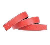 GANGTU H Cinture in pelle di mucca pieno fiore Sostituzione Cinturino senza Fibbia 38mm larghezza Rosso