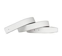 GANGTU H Cinture in pelle pieno fiore Sostituzione Cinturino senza Fibbia 32mm larghezza Bianco