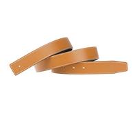 GANGTU H Cinture in pelle pieno fiore Sostituzione Cinturino senza Fibbia 32mm larghezza Marrone