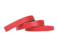 GANGTU H Cinture in pelle pieno fiore Sostituzione Cinturino senza Fibbia 32mm larghezza Rosso