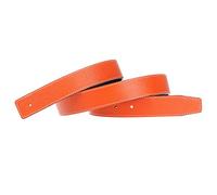 GANGTU H Cinture in pelle pieno fiore Sostituzione Cinturino senza Fibbia 38mm larghezza Arancione