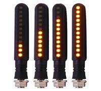 gangxiao 12V 10mm Indicatore Di Direzione Per Motocicletta Indicatori Segnale Stop Luci Lampeggianti La Marcia Diurna indicatori di direzione moto(2 Red 2 White)