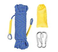 Gangying 12mm Corda da Arrampicata 30m per Arrampicata Statica Corda di Sicurezza con 2 Moschettone ad Alta Resistenza Carico di Rottura: 2000kg per Alpinismo Fuga Strumenti Salvavita