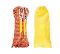 Gangying 8mm Corda da Arrampicata 30m per Arrampicata Statica Corda di Sicurezza con 2 Moschettone ad Alta Resistenza Carico di Rottura: 1000kg per Alpinismo Fuga Strumenti Salvavita