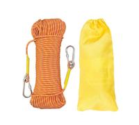 Gangying 8mm Corda da Arrampicata Corda per Arrampicata Statica 3m Sicurezza con 2 Moschettone ad Alta Resistenza Carico di Rottura: 1000kg per Alpinismo Fuga Strumenti Salvavita Arancione