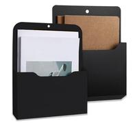 GANILITY Porta Pennarelli Magnetico,2 Pezzi Supporto Magnetico per Carta A4 Supporto per Lettere, Magnete, Organizzatore, Supporto Magnetico per Giornali a Parete, Lavagna, Frigorifero, Nero