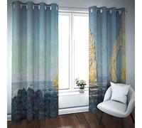 GaNkas Pittore Claude Monet Tende Tende di pietre uniche per soggiorno oscurante termoisolato occhiello Top camera da letto tende 2 pannelli H138xB107