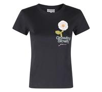 Ganni - Basic Cotton Jersey Baby FIT Crochet Patch - - Tops - Donna - Nero - M