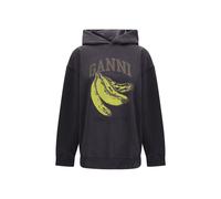 Ganni Black Fabric Sweatshirt - M