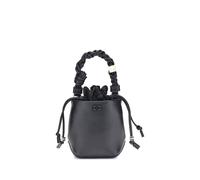 Ganni Black Recycled Leather Backet Bag