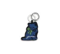 Ganni Blue Recycled Leather Keychain