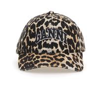 Ganni - Cappellino da baseball con stampa leopardata - - Accessories - Donna - Marrone - ONE SIZE