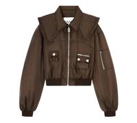 Ganni - Duchesse Nylon Bomber Jacket - - Jackets - Donna - Marrone - S