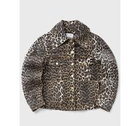 Ganni Print Denim Jacket women Denim Jackets brown|beige in taglia:XS