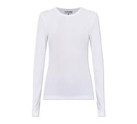 Ganni - Rib Longsleeve Top - - Tops - Donna - Bianco - L