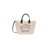 Ganni - Shearling Small Tote - - Bags - Donna - Bianco - ONE SIZE