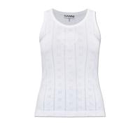 Ganni - Top con applicazioni - - Tops - Donna - Bianco - S