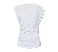 Ganni - Top in Jersey Drappeggiato - - Tops - Donna - Bianco - L