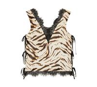 Ganni - Top in Raso Stampato - - Tops - Donna - Multicolore - S