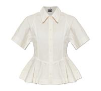 Ganni - Top Peplo - - Blouses & Shirts - Donna - Beige - L