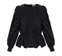 Ganni - Top Peplo - - Blouses & Shirts - Donna - Nero - S