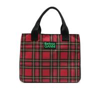 Ganni - Waxed Tartan Tote Bag - -Bags -Donna -Rosso -ONE SIZE